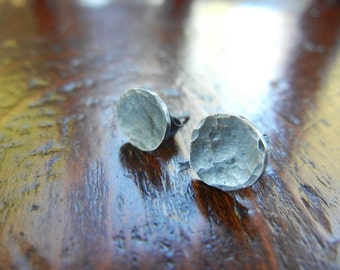 Minimalist Sterling Silver Pebble Earrings