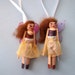 Handmade Fairy Christmas Ornaments, Wooden Peg Clothes Pin Dolls Set of 2 - The Sugar Plum Fairies