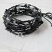 Linen Wrap Necklace Convertible Bracelet Anklet Belt: Vegetarian Hippie Smoke and Glass
