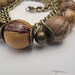 Banana Leaf Necklace with Antique Brass Balls Chain