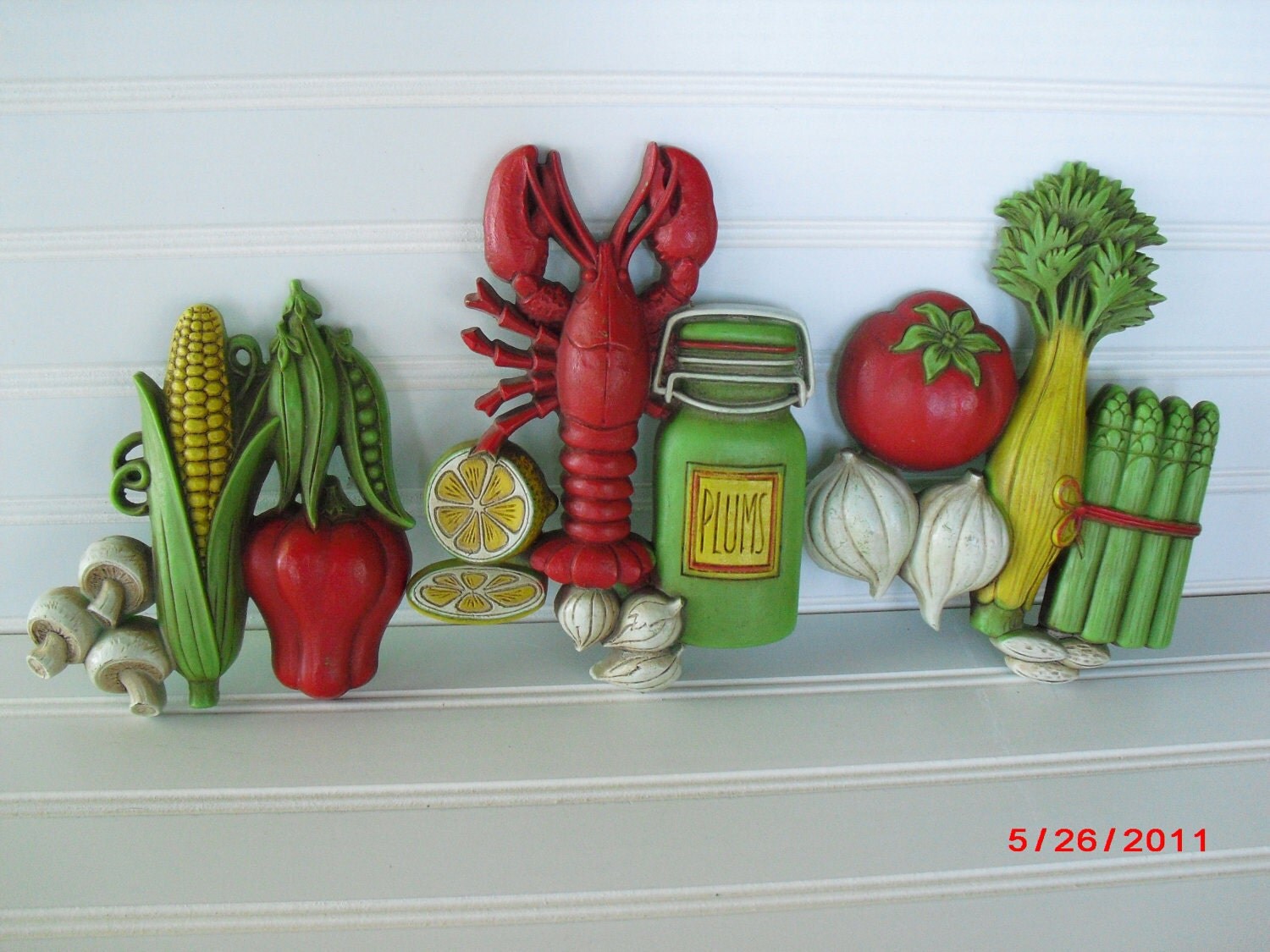 Vintage Homco Kitchen Wall Hanging Plaques by FindingYesterday