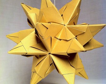 Gold Bascetta Star - Metal Paper Origami