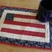AMERICAN FLAG Quilted Mug Rug or Candle Mat