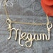 Name Necklace in Silver or Gold Enameled Wire