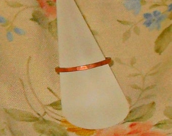 Thin Hammered Copper Stacking Ring