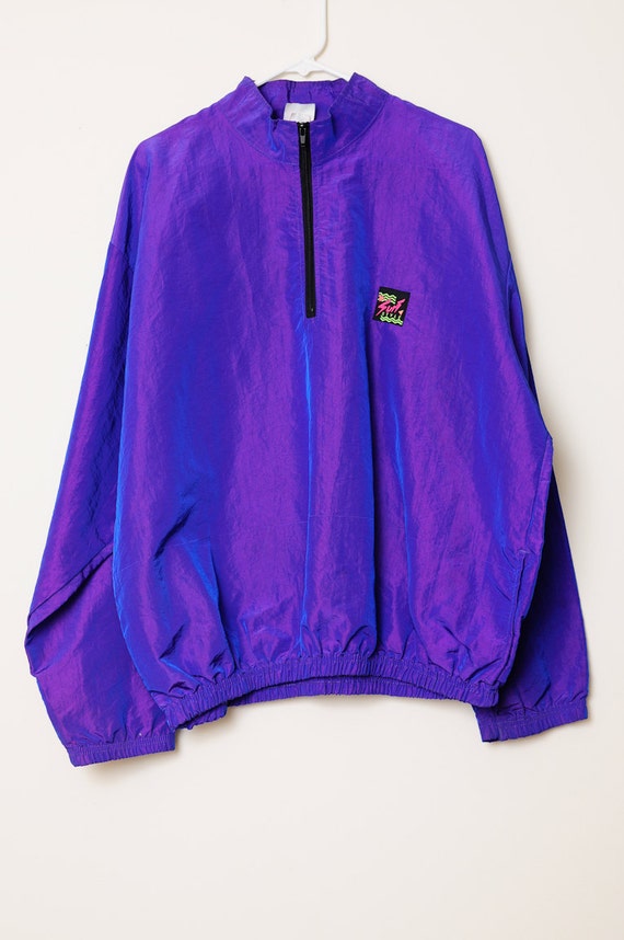 Vintage 90s Surf Style Nylon Pull Over Beach Jacket