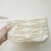 Vintage Elizabeth Arden 80s/90s Sexy Cupcake Style Faux Leather Cream Colored Clutch Purse