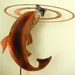 Rising Fish, Metal Garden Stake