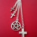 Crucifix Pentagram - Single Earring