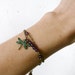 Set of two phlox purple bracelet ( botanical, dragonfly, amethyst, beads, woodland ) 03