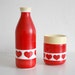 SALE Milk Glass Heart Containers