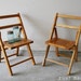 Two Children's Mid-Century Wooden Folding School Chairs