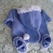 Baby handknit hooded coat lilac sweater, jacket, hoodie 16inch