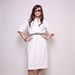 Vintage Dress 70s Hippy Boho Cream High Waisted Dress