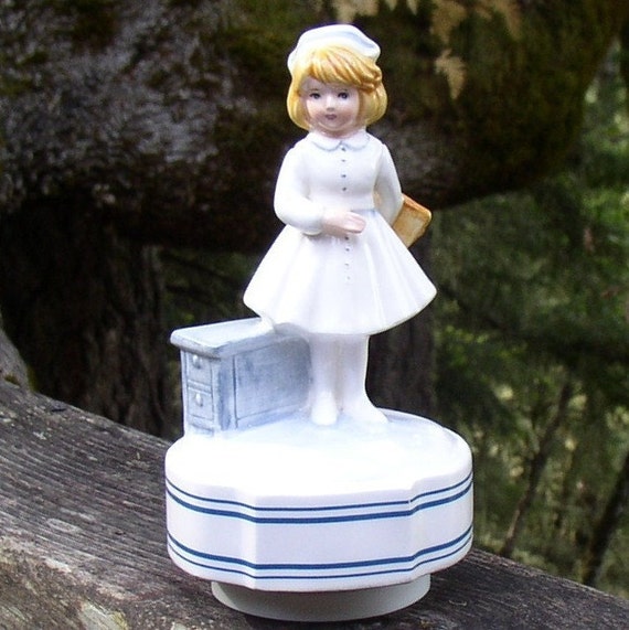 Nurse Music Box Made by Schmid by oakhillvintage on Etsy