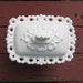 Indiana Glass Co. Lace Edge Covered Candy Dish in Milk Glass