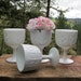 Set of Four Matching Milk Glass Compotes by FTD From the 1970's - Oak Hill Vintage