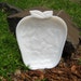 Apple Shaped White Milk Glass Plate - Tray Dish - Oak Hill Vintage