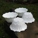 Four Milk Glass Sherbets in Wild Rose Design