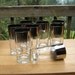 RESERVED for Venomena only - 8 Silver Rimmed Ombre Highball Glasses