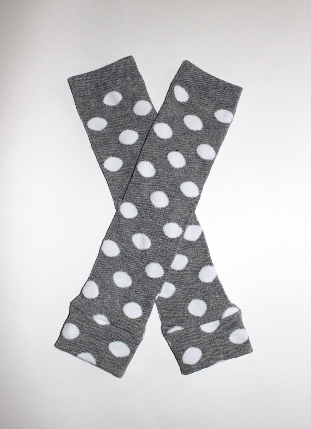 Baby Leg Warmers / Arm Warmers in Grey with by firstcrushdesigns