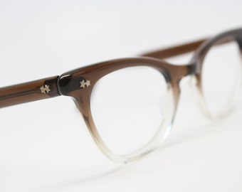 vintage Cat eye glasses Brown fades cat eye frames NOS