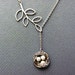 Silver Bird Nest and Branch Lariat Necklace- mom, mother in-law, baby shower, mother's day gift, customizable