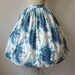 50's Circle Skirt // Vintage 1950's Floral Print Cotton Full Garden Party Skirt S M