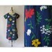 1960's Floral Tweed Mod Mad Men Casual Shift Day Dress S M