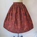 50's Circle Skirt // Vintage 1950's Abstract Print Cotton Full Pleated Garden Party Skirt XS