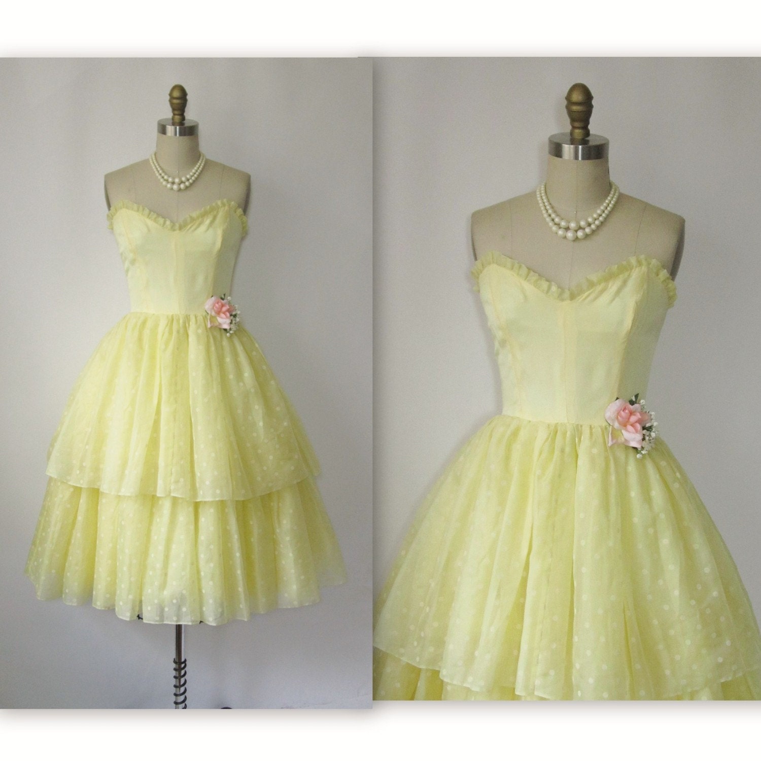 60 S Prom Dress Vintage 1960 S Flocked Chiffon