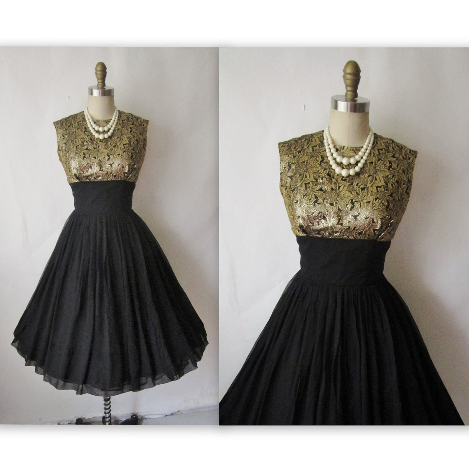 Black And Gold Cocktail Dress