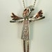 Angel Lauren Is A Great Listener - Repurposed Sterling, Copper Art Clay, and Silverware - 697