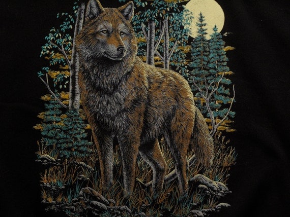 mens vintage lone wolf sweatshirt