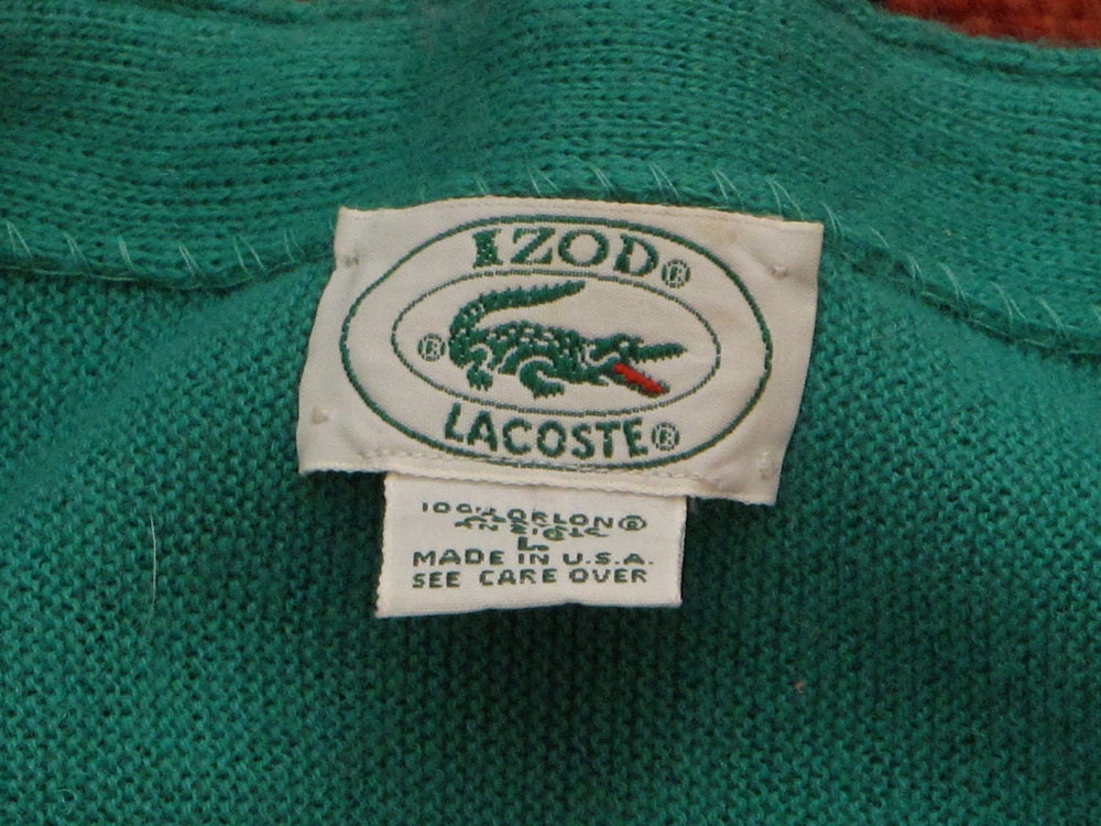 mens vintage izod lacoste alligator sweater by countylinegeneral