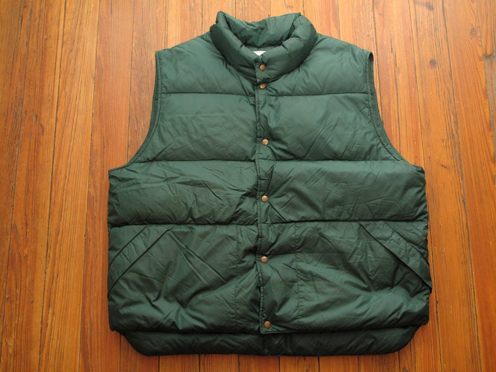 mens vintage ll bean goose down vest by countylinegeneral on Etsy