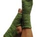Yoga Socks Hand Knit in Shades of Green Pedicure Pilates Dance