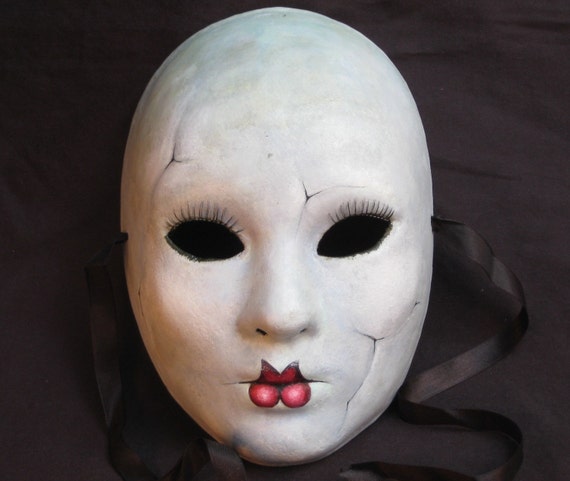 Items similar to Broken Doll w/Eyelashes Full Face Mask 4 on Etsy