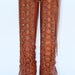 Vintage Zodiac tall lace up leather campus riding boots with gummy rubber soles
