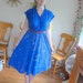 Very Pretty 1960's-1970's Faux Wrap Dress With Floral Design