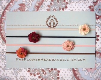 Small Flower Newborn Headbands - Tiny Flower Newborn Headbands - Newborn Headbands Set - Small Newborn Headbands - Tiny Flower Headbands