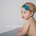 Small Blue Peacock Headband - Baby Headband - Newborn Headband