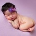 Small Purple Flower Headband - Baby Headband - Newborn Headband