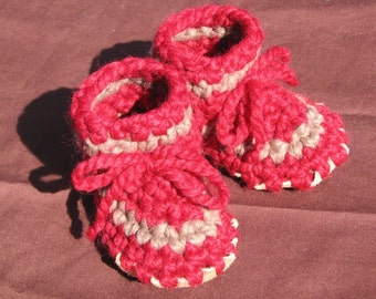 leather bottom crochet slippers