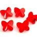 5 TINY red Swarovski crystal butterfly beads, 7mm
