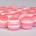20 pink and white striped 12mm beads