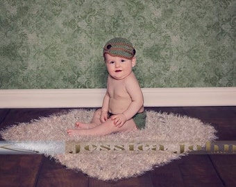 Photography Baby Props Blanket Knit by Hand MINI BABY BLANKET. 'Wholesome' PuffPelt Rug in Natural