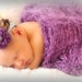 Cocoon Wrap. Plum Purple Violet Baby Swaddler Photo Prop - Wrap Around Newborn