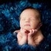Newborn Photo Prop Mini Blanket Blue 'Cobalt' Baby Rug