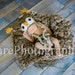Baby Owl Blanket Photo Props 2x2 Realistic Faux Feathers, Mock Bird Nest Looks Real Feather Nest
